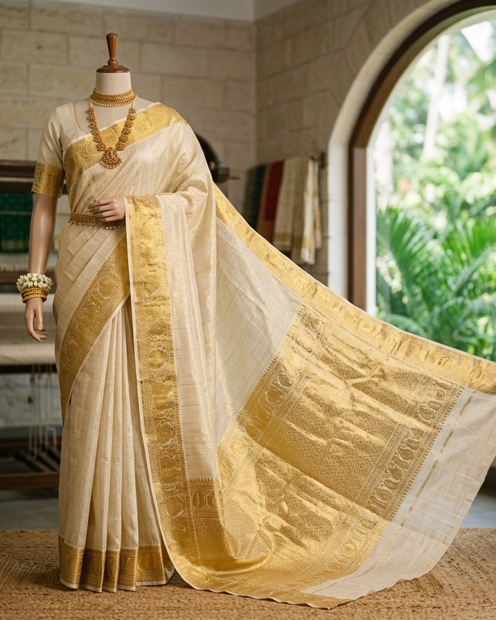 Kasavu & Tissue Weave Saree